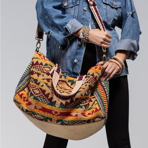 Handmade bohemian Karma Bag weekender bag duffle bag - Picture 10 of 13